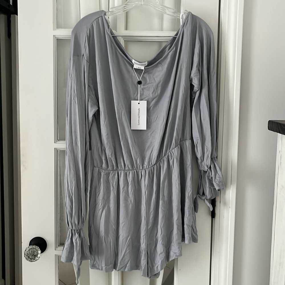 Lovers and Friends Long Sleeve Tie Cuff Romper NWT super soft and comfy